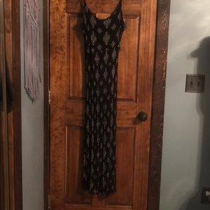 Dress Maxi black floral designs